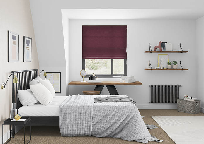 Maurice, Aubergine - Roman Blind - Image 5